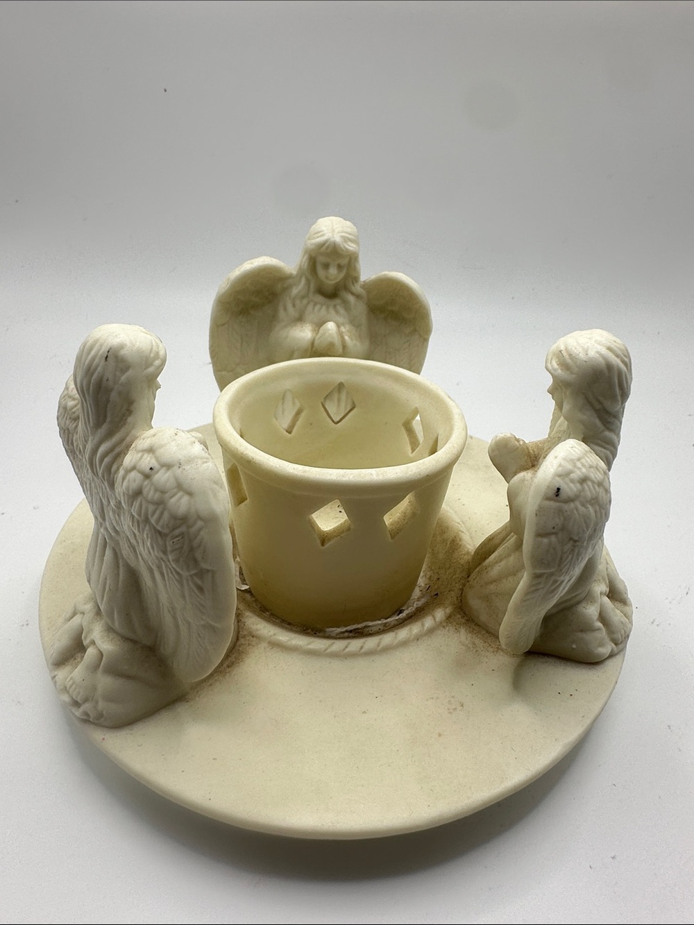 Cream Angel Tealight Holder Trio - Decorative Home Art